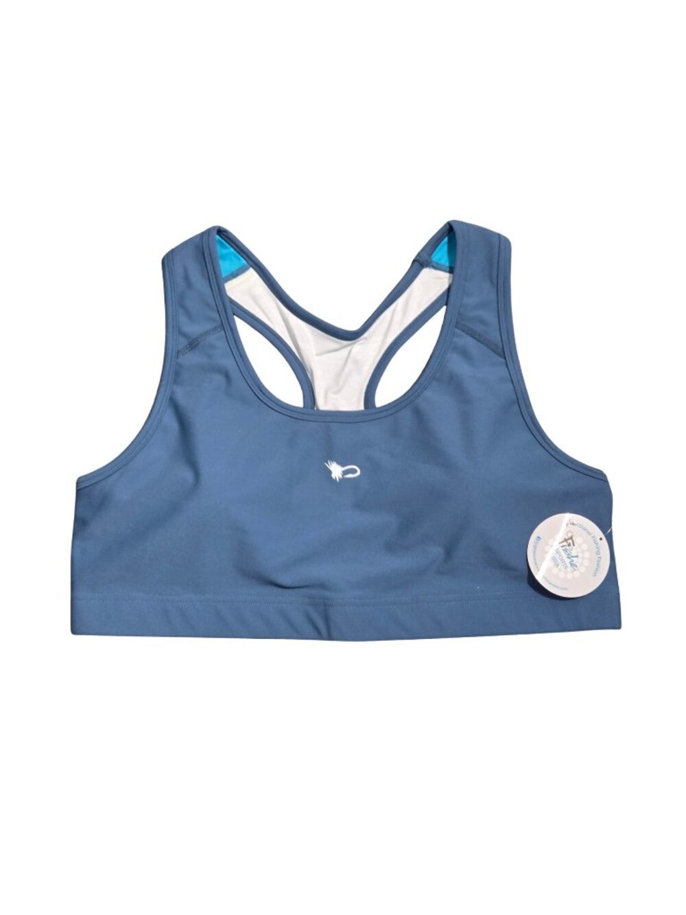 NWT | Fishe Wear HaliBorealis Sports Bra | Padded | UPF 50+ | Aquatic Print | XL